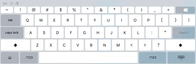 iPad keyboard shortcut